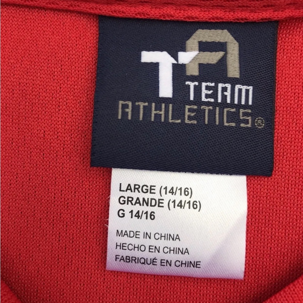 NWT Ohio State Buckeyes Boys Shirt  Jersey Size Large (14/16). Red, Black, White - Picture 5 of 5